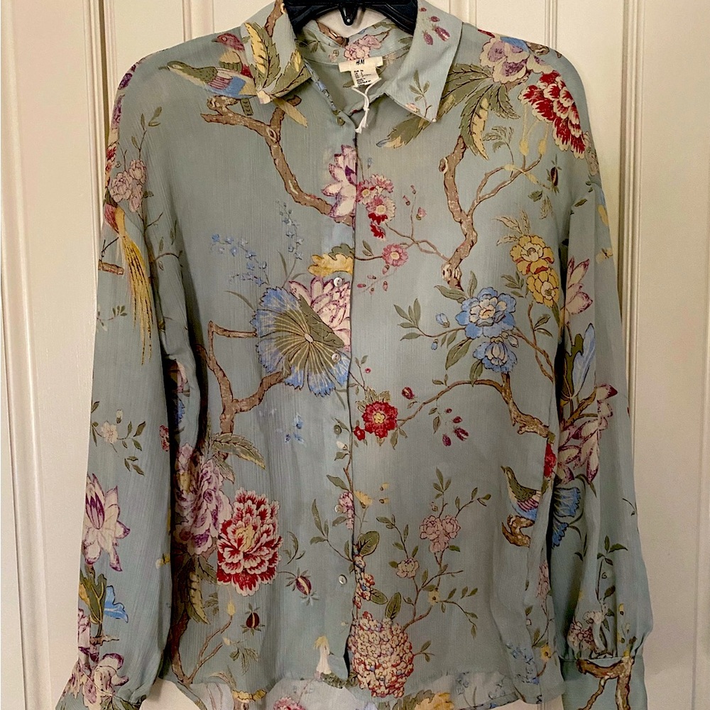 Zara printed blouse